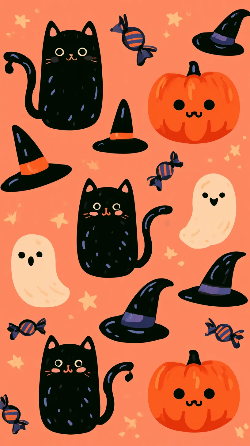 Gatos negros y calabazas