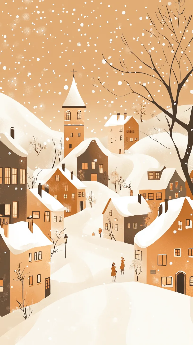 El pueblo bajo la nieve